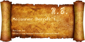 Meissner Bernát névjegykártya